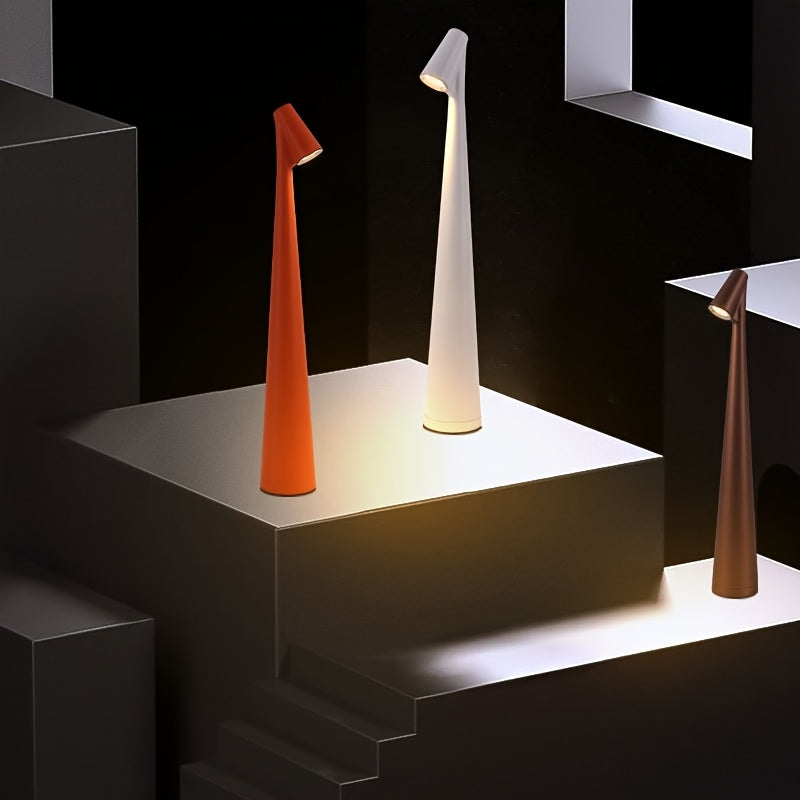 Rechargeable LED Desk Lamp with Touch Control, Adjustable Colors for Reading and Studying