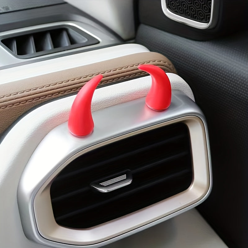 2 dona Mini Devil Horn Avtomobil Boshqaruv Ruliga Yelimlar Chiroyli Panel Aksesuarlar