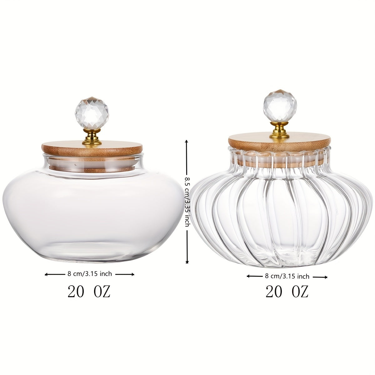 Tarro de vidrio con tapa abatible de 1 pieza para almacenamiento y conservación de alimentos