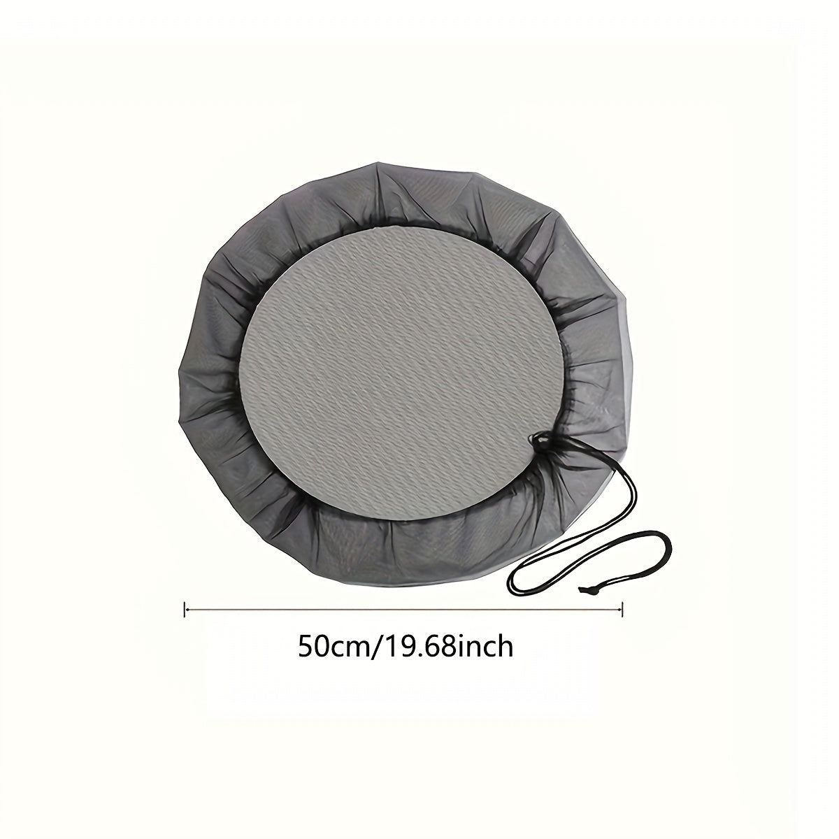 Мешковая крышка для дождевого бочка синяя, моющаяся, с вентиляционными отверстиями и шнурком