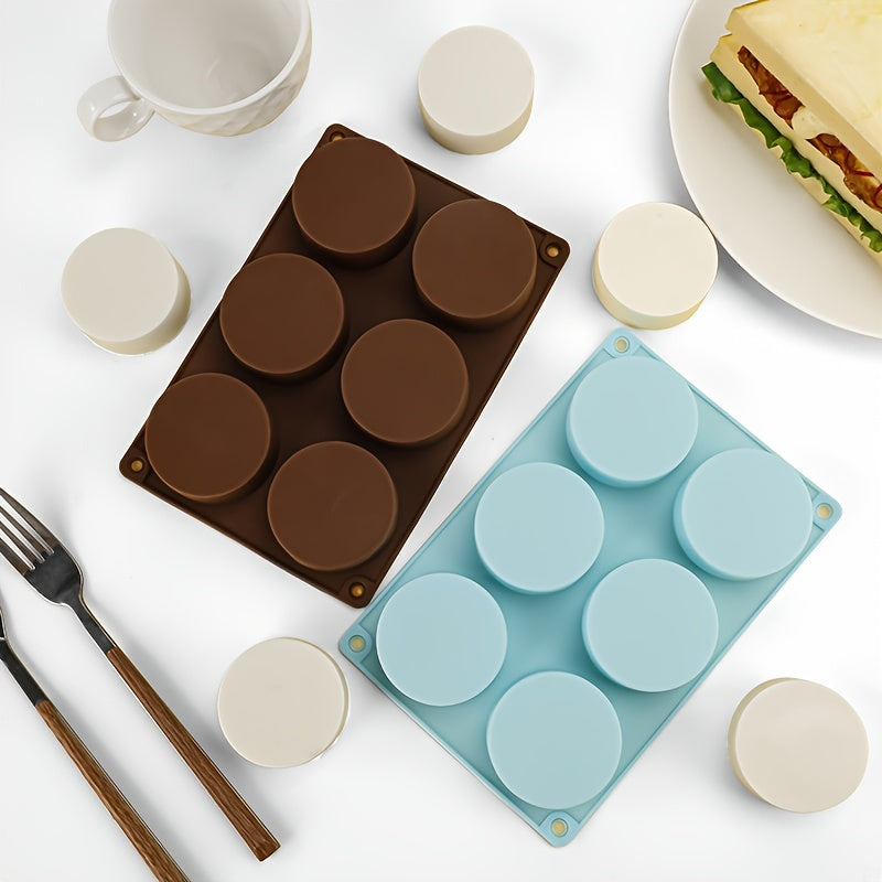 Silicone Mousse Cake Mold 6 8 12 Cavity Round Jelly Pudding Egg Tart Baking Tool