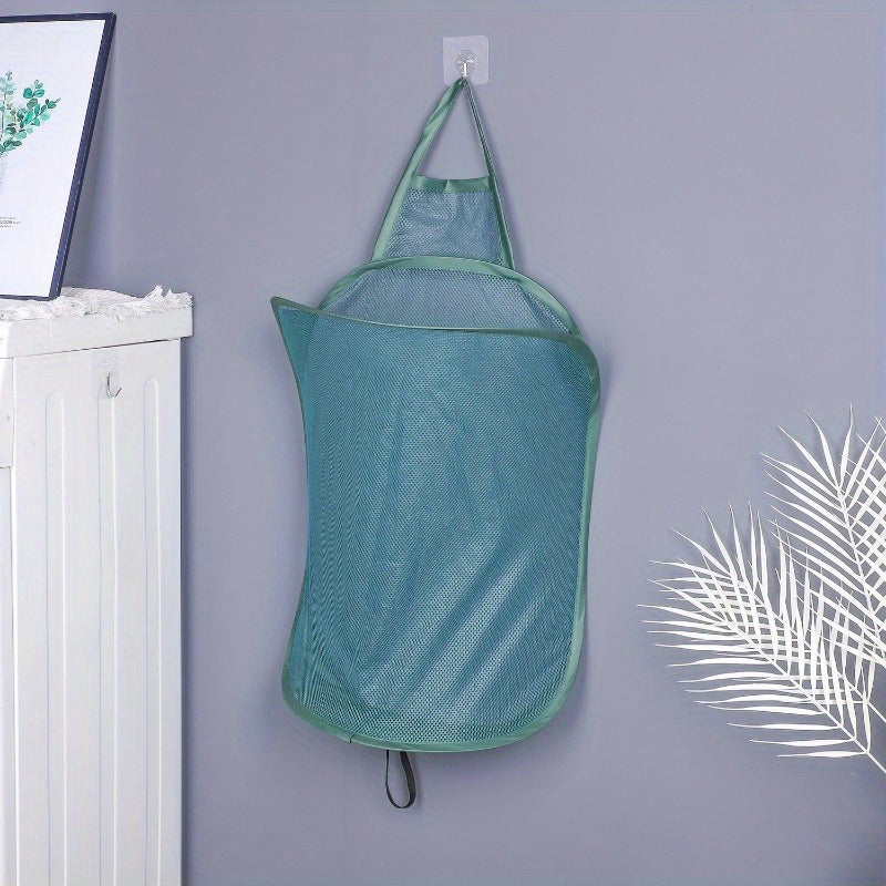 Складная сетчатая корзина для белья настенного монтажа для путешествий, кемпинга, ванной комнаты, хранения