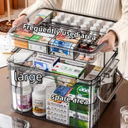 Plastic Waterproof Storage Box with Clip-On Closure for Medicines Snacks and Household Items