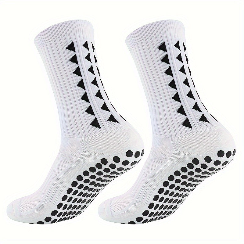 Men Women Geometric Pattern Football Socks 1 5 10 Pairs Towel Bottom Grip