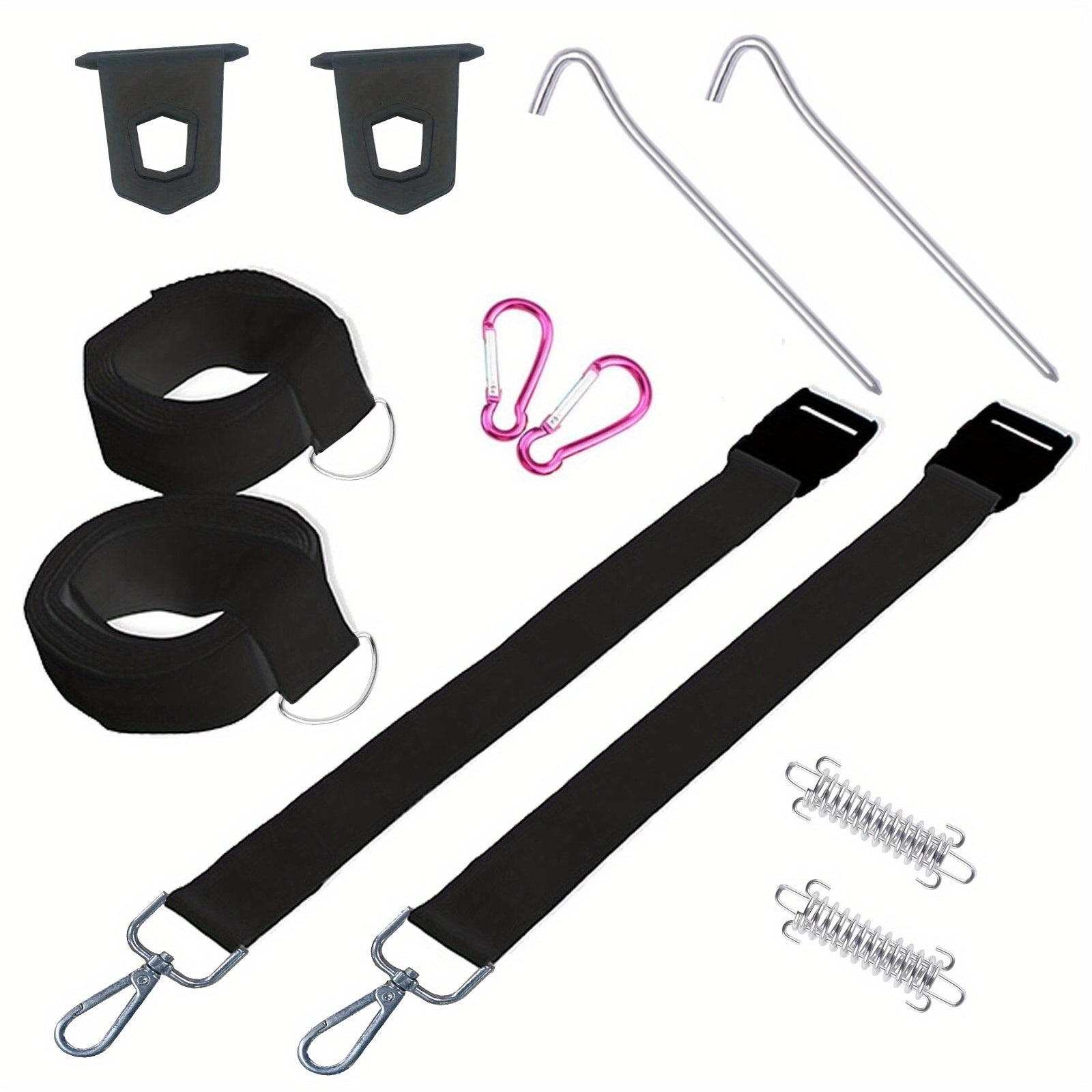 Black Tie Down Kit for RV Awnings Camping Outdoor Equipment
