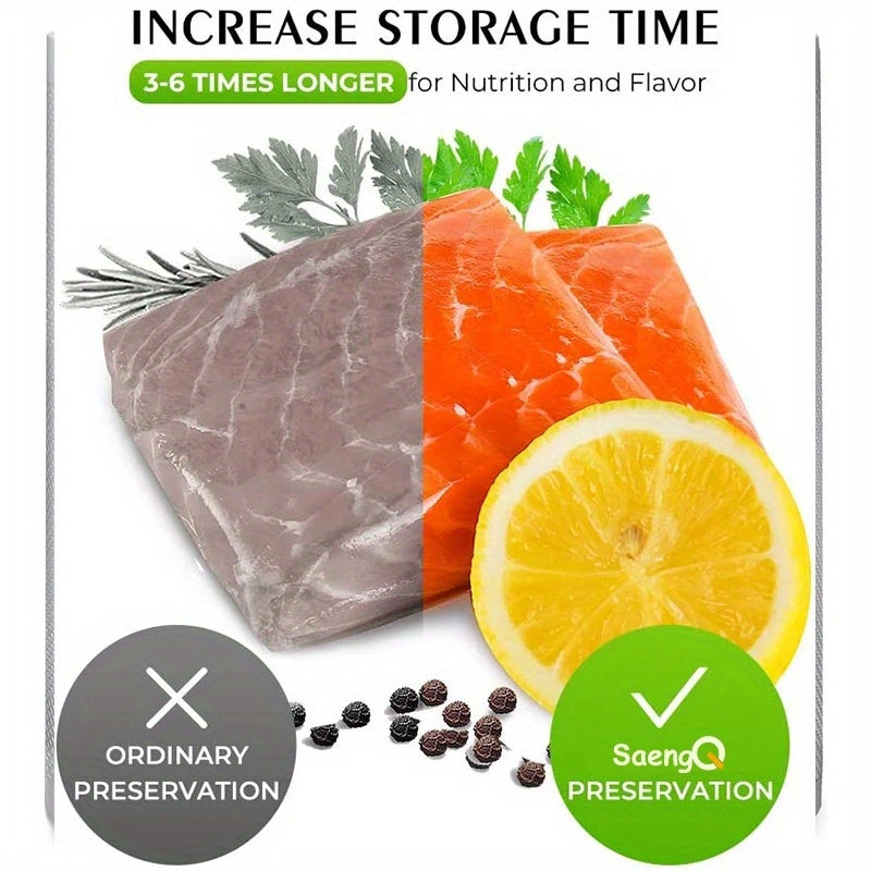 5 Rolls of 3m Food Grade Vacuum Sealer Bags with Textured Design for Freshness