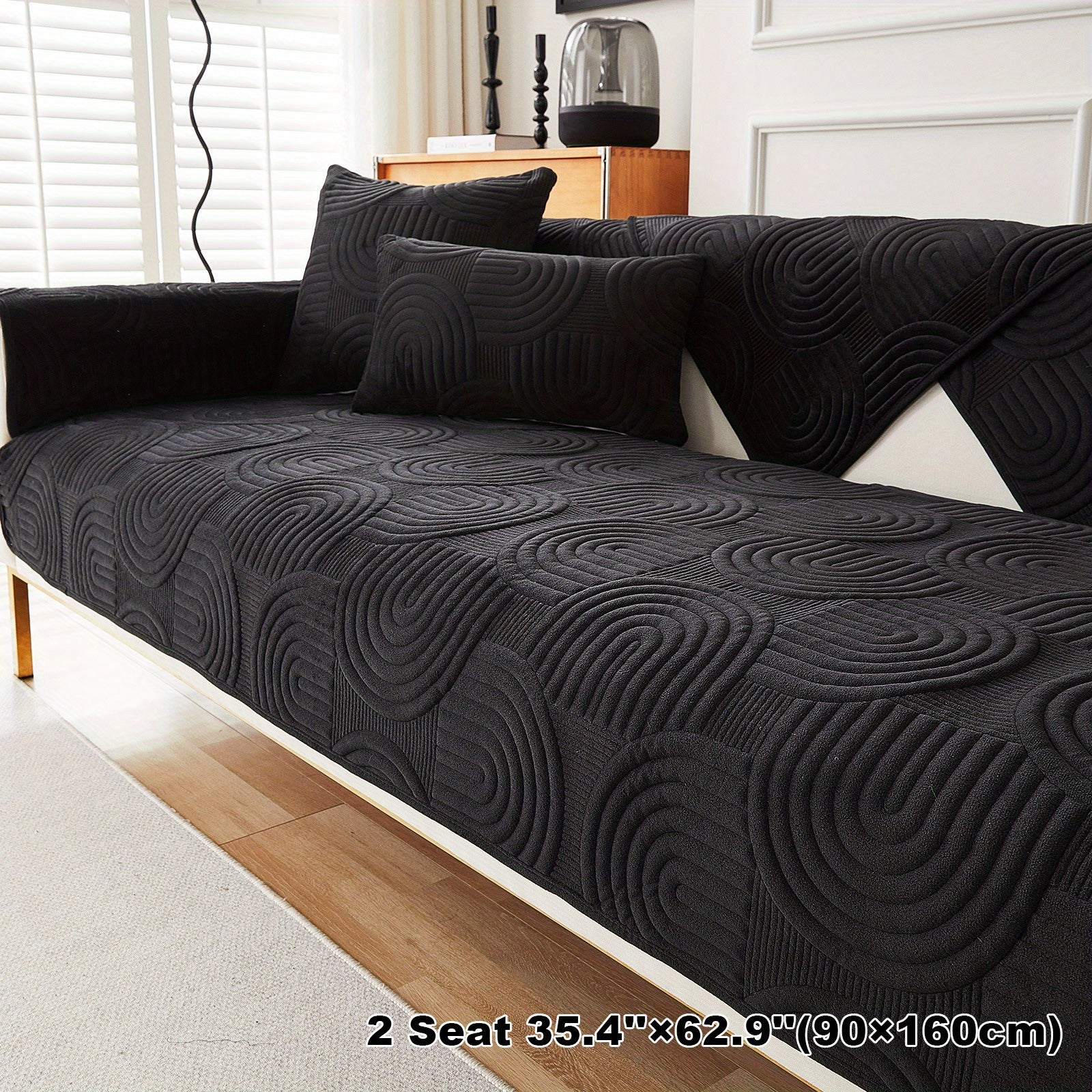 Чехол на мебель из молочного бархата с шерпой, противоскользящий, для защиты мебели, подходит для домашних животных