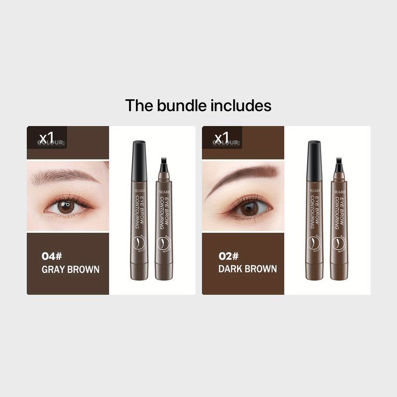 Waterproof Microblading Eyebrow Pencil with Micro-Fork Tip for Natural Makeup