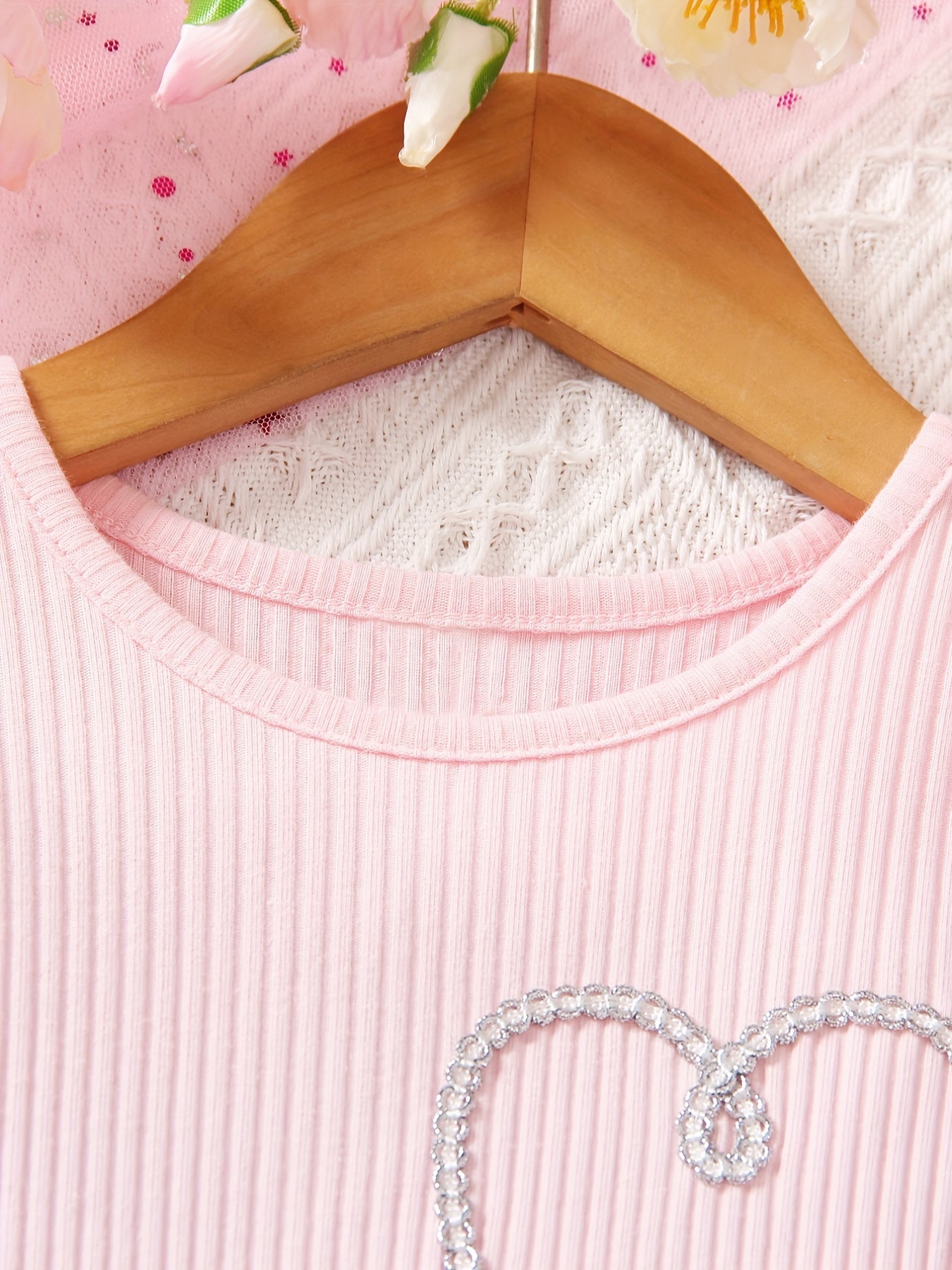 Children's Rainbow Tutu Princess Dress with Rhinestone Decor and Flying Sleeves for Summer