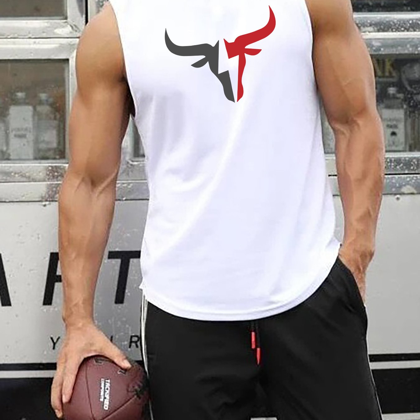 Men's Summer Performance Tank Top Breathable Quick-Dry Muscle Fit Crew Neck Solid Color Sports Vest