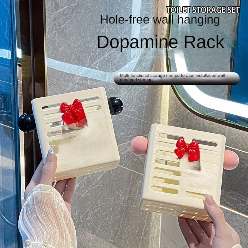 Multi-Purpose Wall Shelf No Drilling for Kitchen Bathroom Bedroom Storage