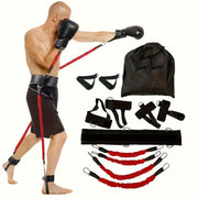12pcs Heavy Duty Resistance Bands Set for Full Body Workout Black Latex Training Straps for Strength Speed Agility