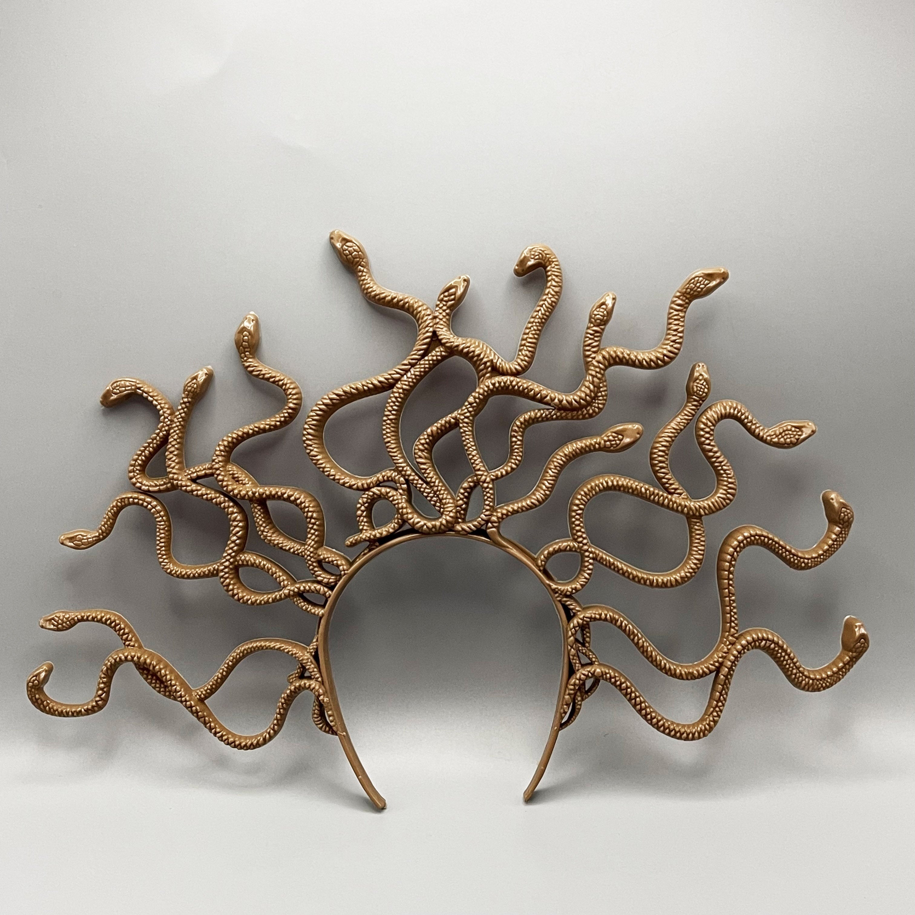 Medusa Snake Headpiece Plastic Costume Accessory for Halloween and Christmas Parties