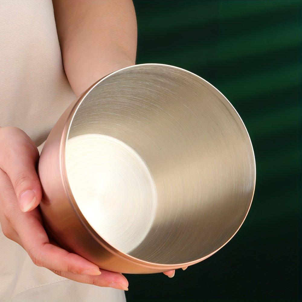 Multi-Color Stainless Steel Egg-Shaped Tableware Trash Can Silver Gold Rose