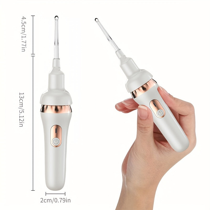 Electric Ear Cleaner with Multiple Suction Heads Rechargeable USB Charging Low Noise for All Ages