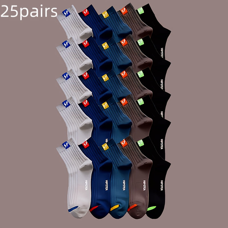 Men's and Women's Crew Mid-Calf Socks Breathable Moisture-Wicking Durable for Daily Outdoor Sports