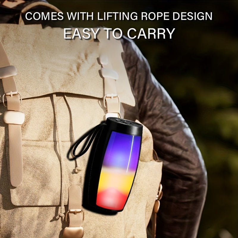 RGB Light BT5.0 Speaker Subwoofer TWS juftlashuvi bilan, katta xotira bilan portativ va simsiz, TF karta/AUX/USB qo'llab-quvvatlaydi. Rangli muhit yoritishi va 360° HD atrof-muhit ovozi bilan birga, mukammal uchun