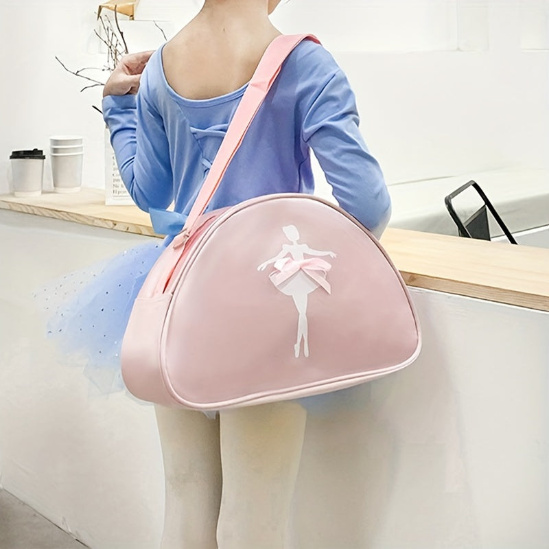 Girls' Single Shoulder Backpack for Dance Fitness Lightweight Zipper Adjustable Strap