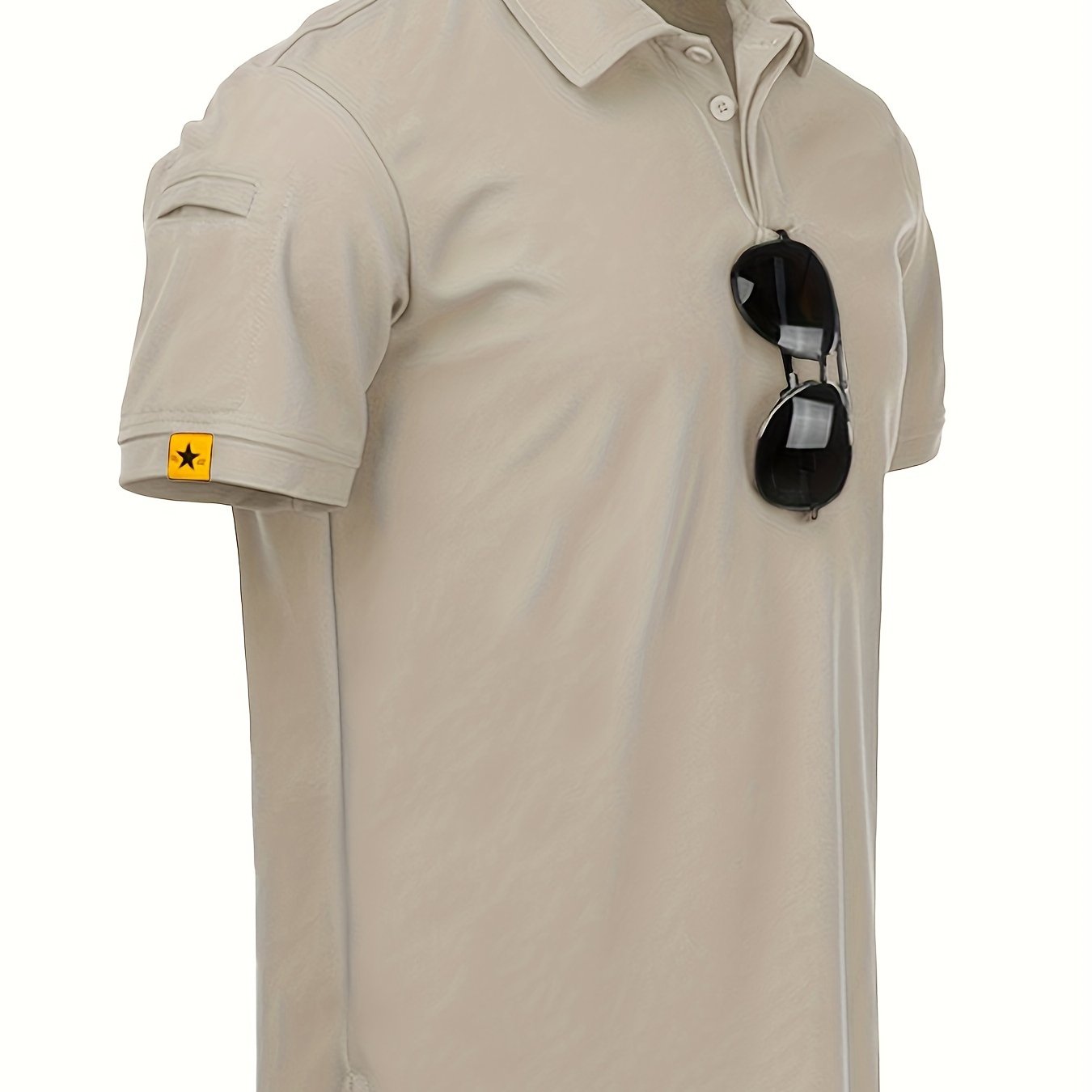 Men's Polyester Short Sleeve Golf T-Shirt for Business and Outdoor Sports