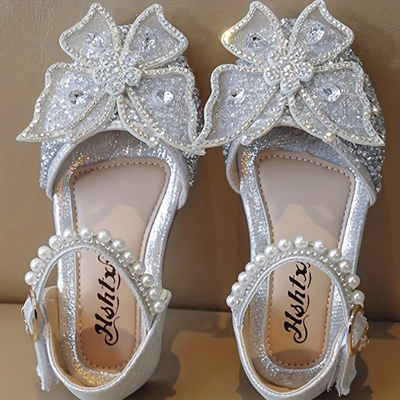 Girls Flat Shoes Sequin Butterfly Design Lightweight Casual Spring Fall