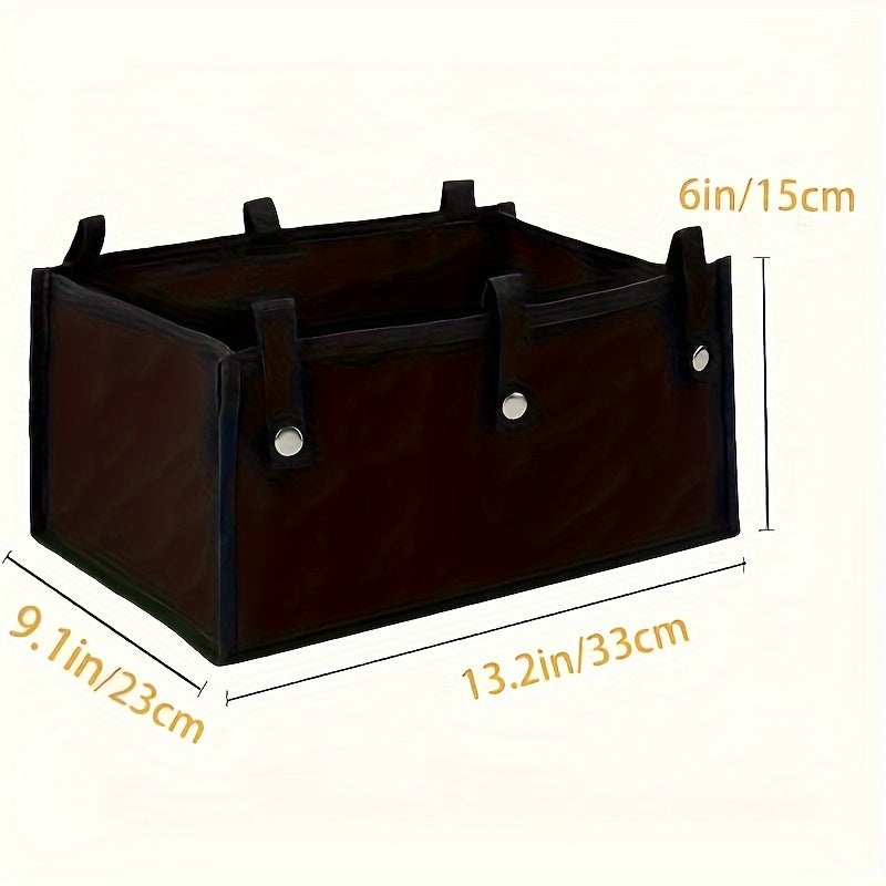 Durable Canvas Walker Caddy with Hanging Pouch for 4-Wheel Walkers