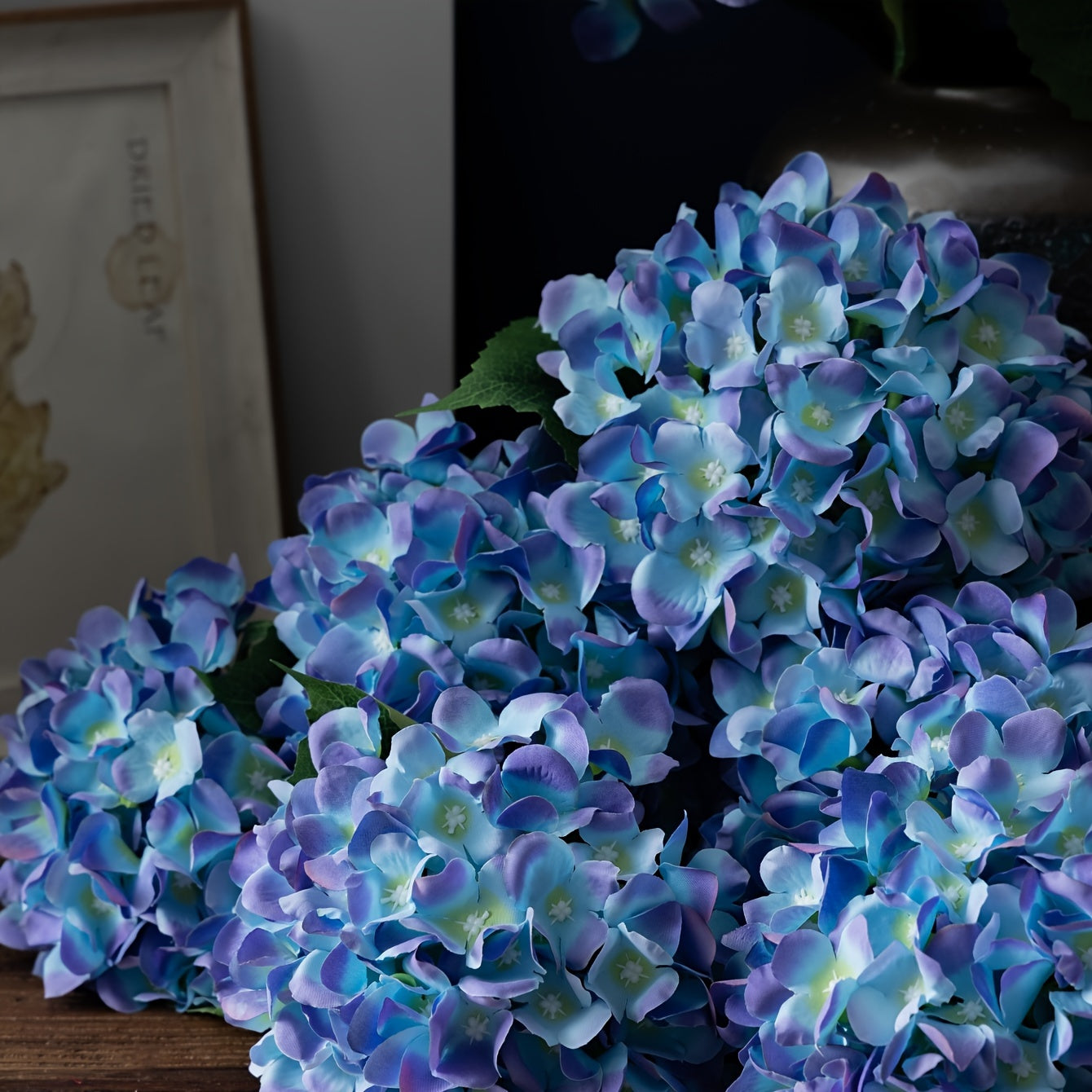 Set of 3 Real Touch Hydrangea Artificial Flowers for Home Decor and Events