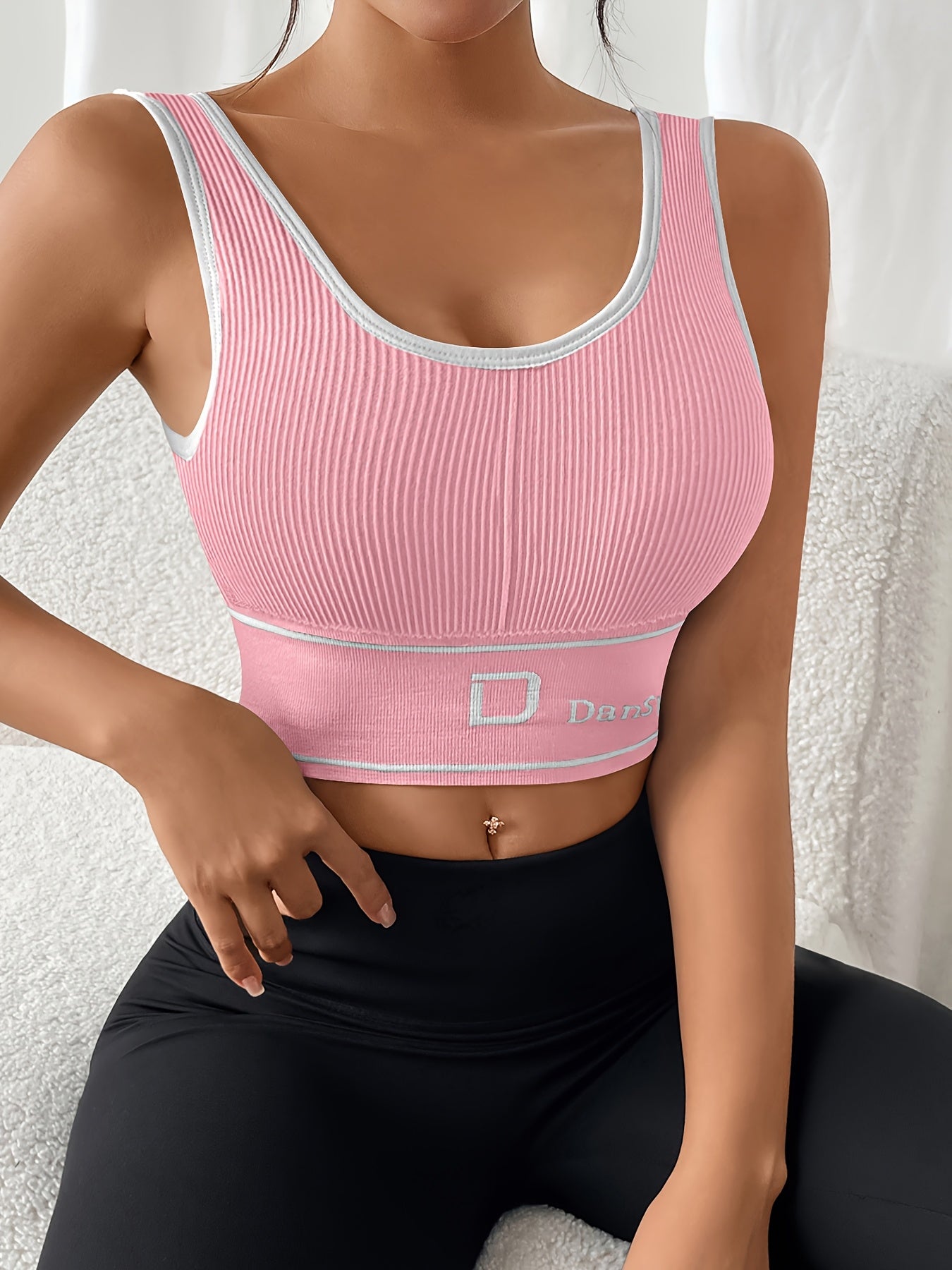 Plus Size Sports Bras 2 Pack Backless Padded Support Yoga Running