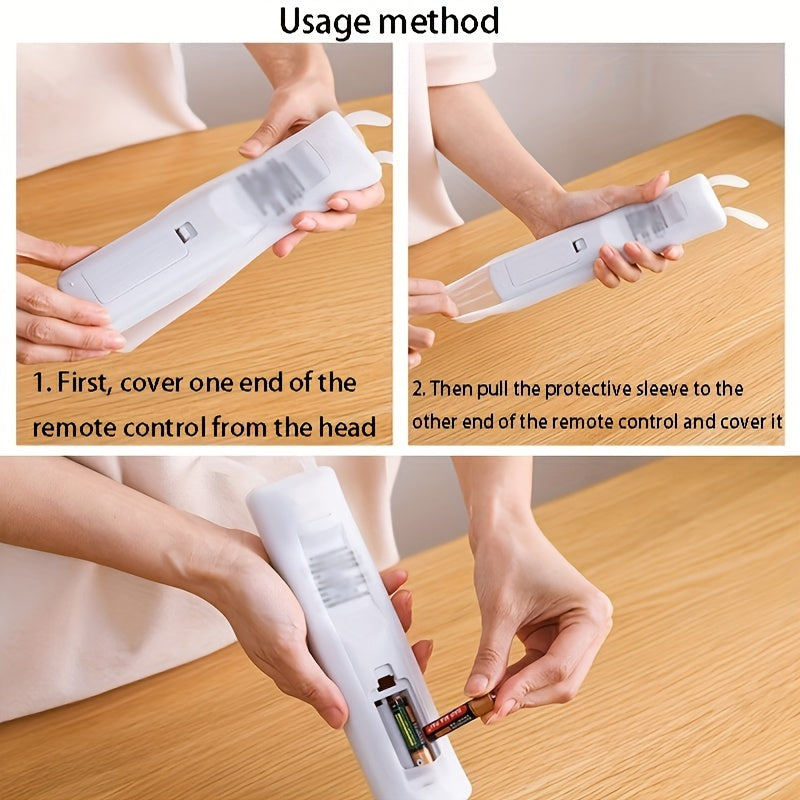 Rabbit-Shaped Silicone Remote Control Cover Dustproof Glow-in-the-Dark for TV and Air Conditioner