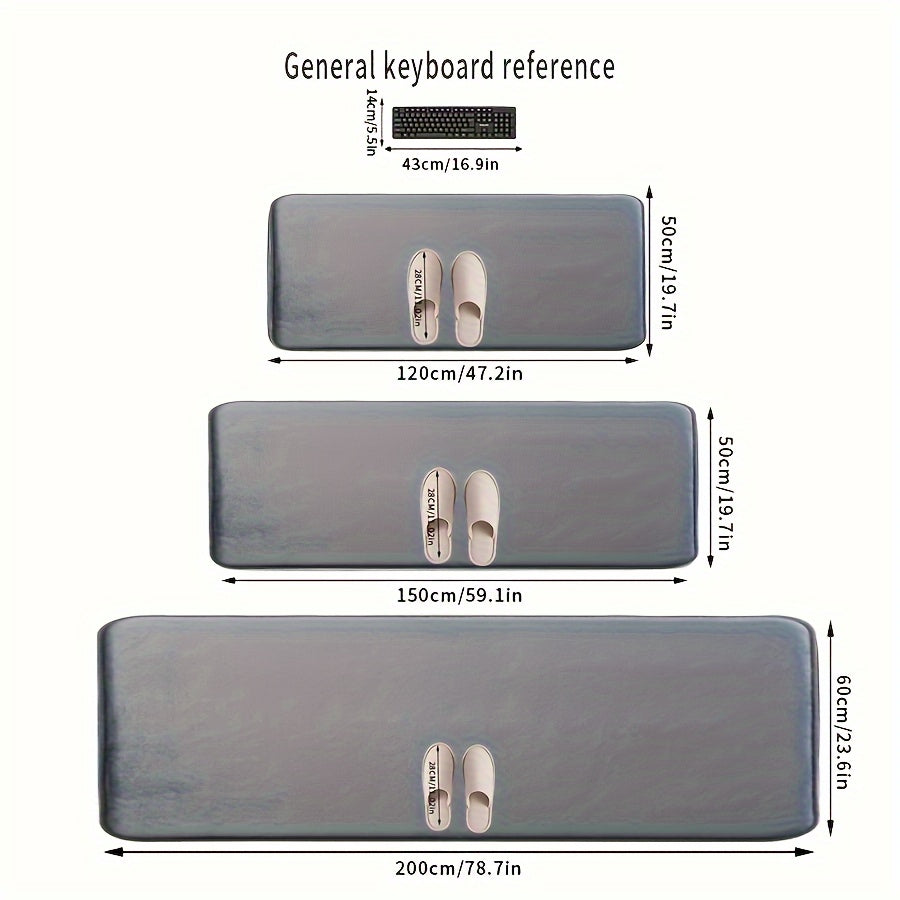 Coral Fleece Non-slip Quick-Drying Bath Mat for Bathroom Kitchen Laundry Bedroom