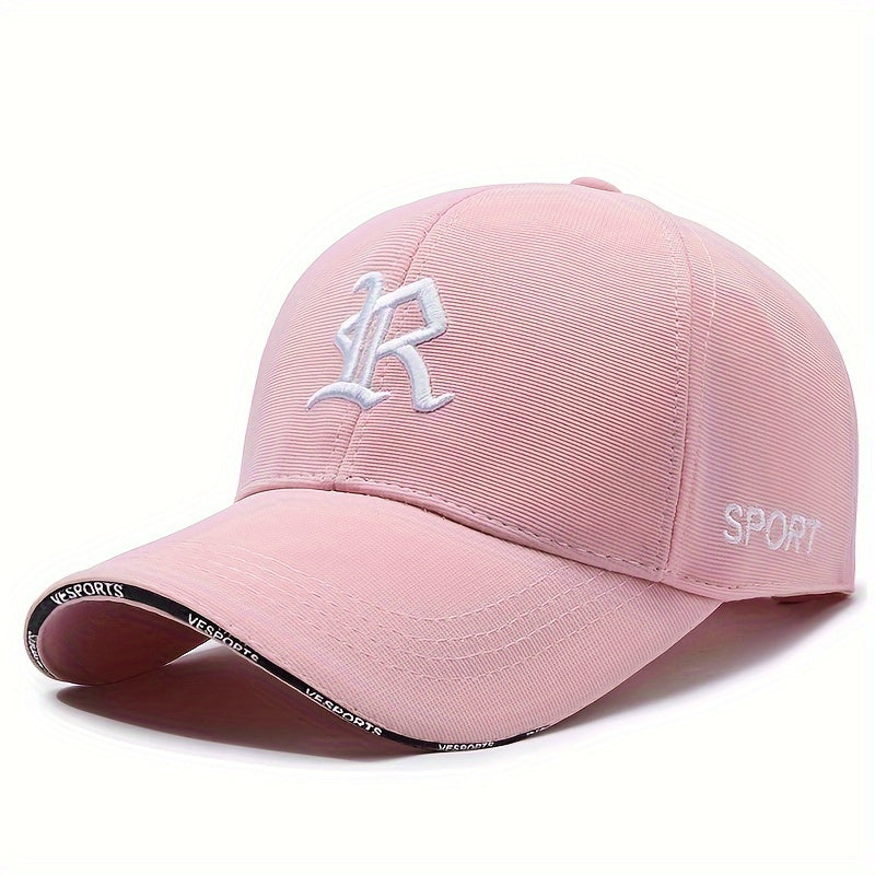 Unisex 3D Embroidered Letter Baseball Cap Polyester Adjustable Breathable UV Protection for Outdoor Sports
