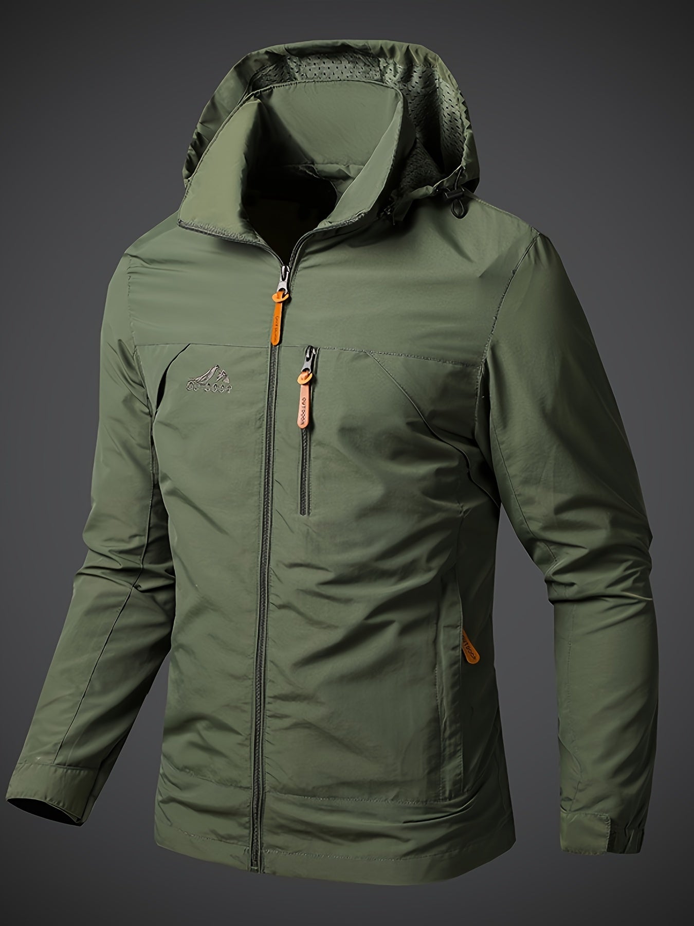Men's Lightweight Polyamide Hooded Jacket for Hiking and Outdoor Activities