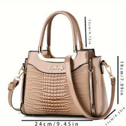 Крокодиловая сумка-барсетка с земляным желтым узором, водонепроницаемый замок-молния, регулируемый ремень