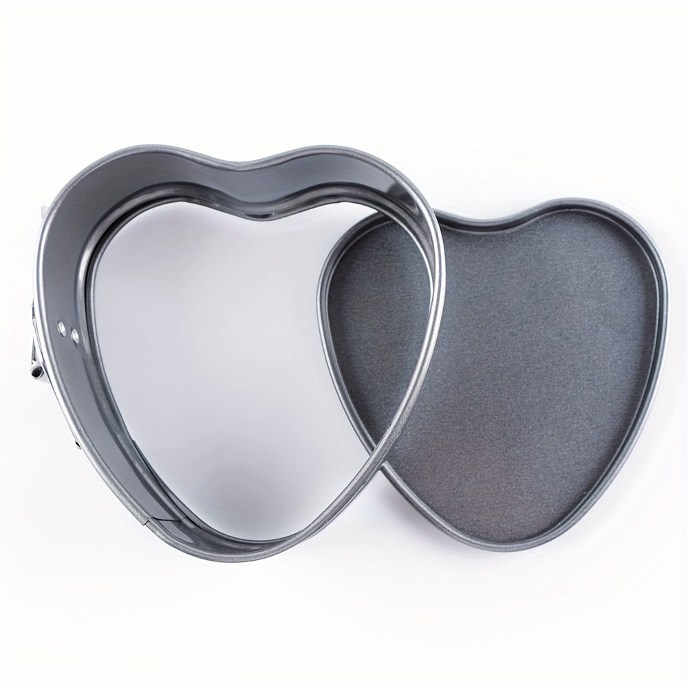 Heart-Shaped Detachable Bottom Baking Pan 10.49cm Nonstick Leakproof Cake Mold
