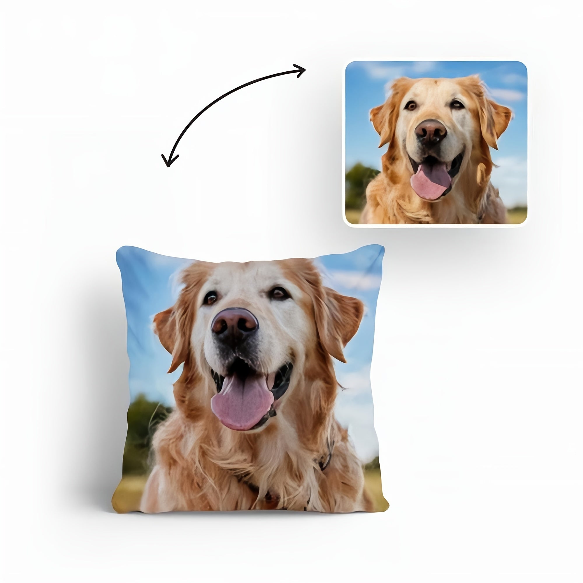 Funda de almohada personalizada con foto de mascota, 45cm, para perro y gato, regalo personalizado