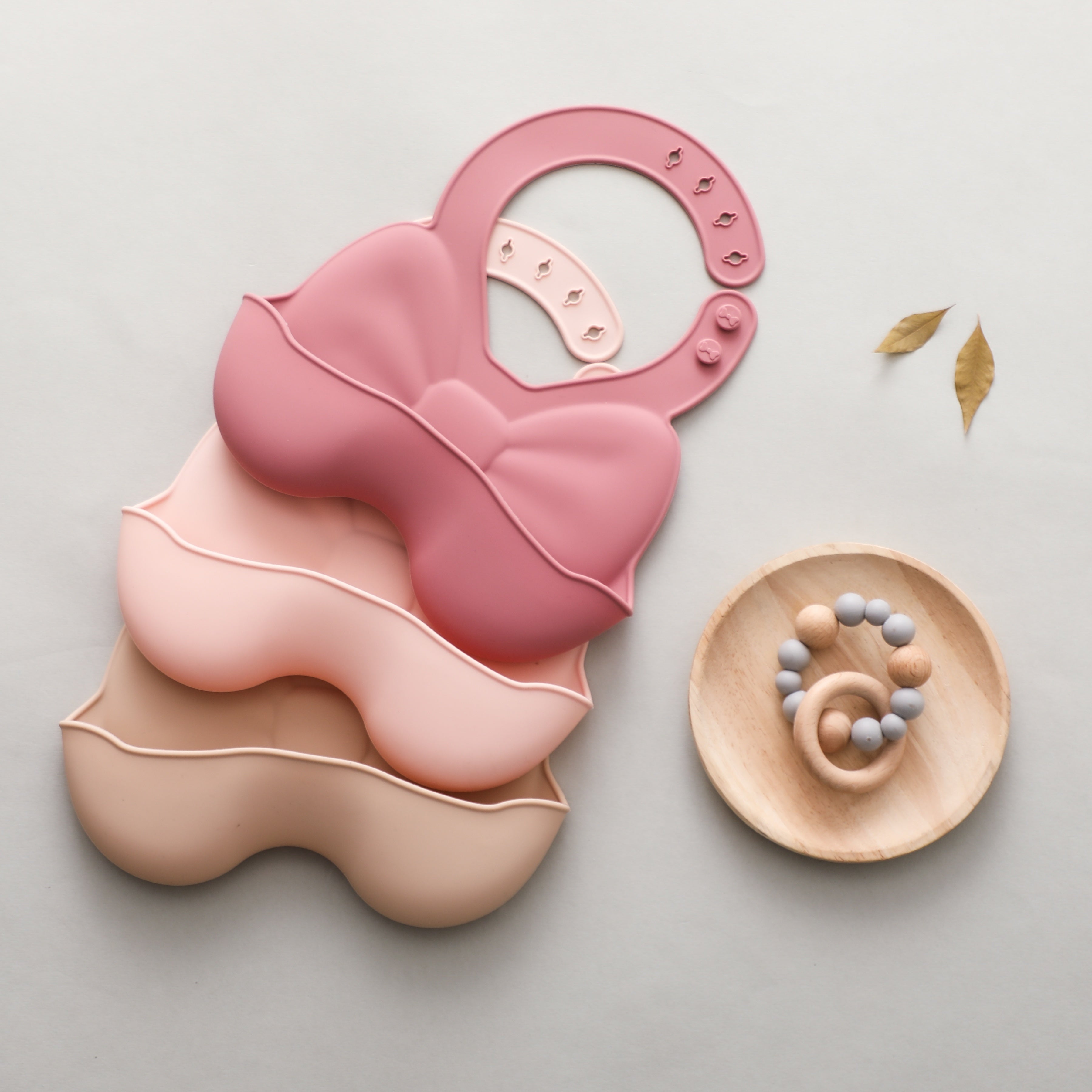 Baby Silicone Bib 3D Butterfly Waterproof Soft Food-Grade BPA-Free Adjustable