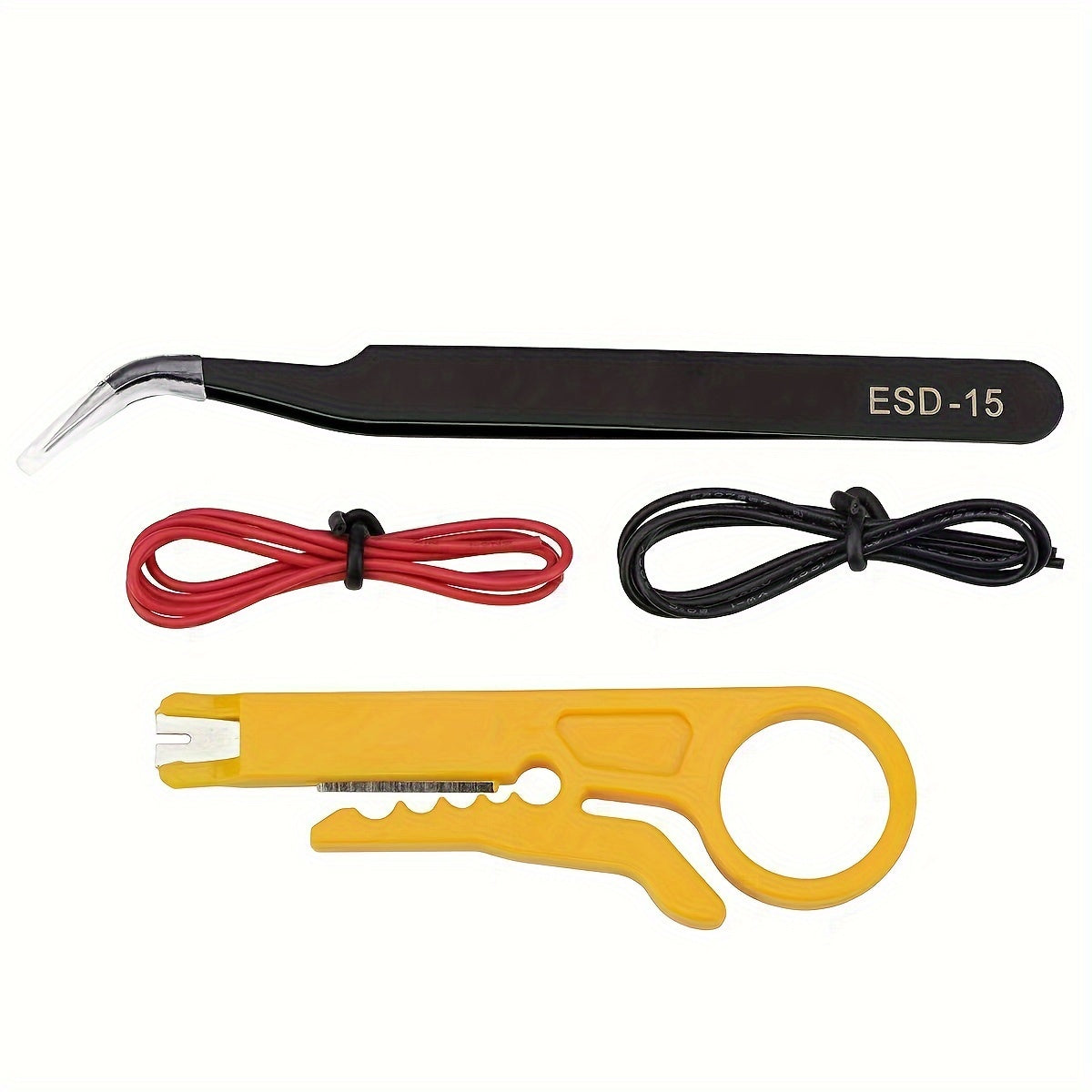 19-Piece Soldering Kit with Adjustable Temperature Iron Digital Multimeter Non-Slip PVC Handle 220-240V