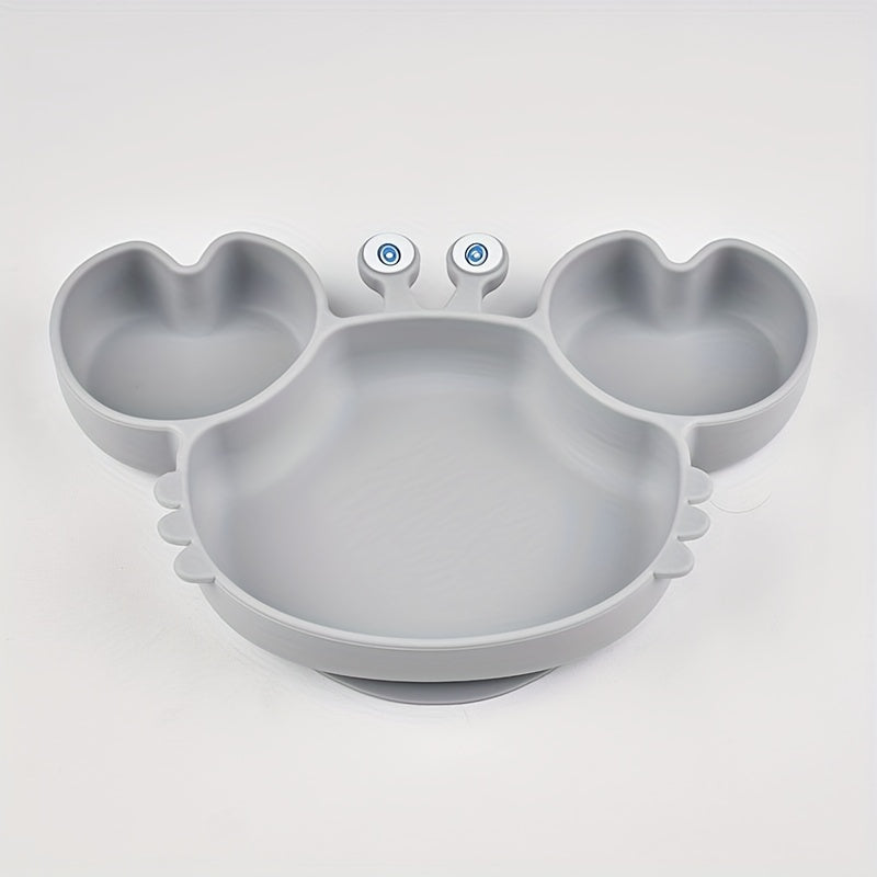 Silicone Toddler Feeding Plate with Suction Cup Cute Safe BPA-Free Dishwasher Safe