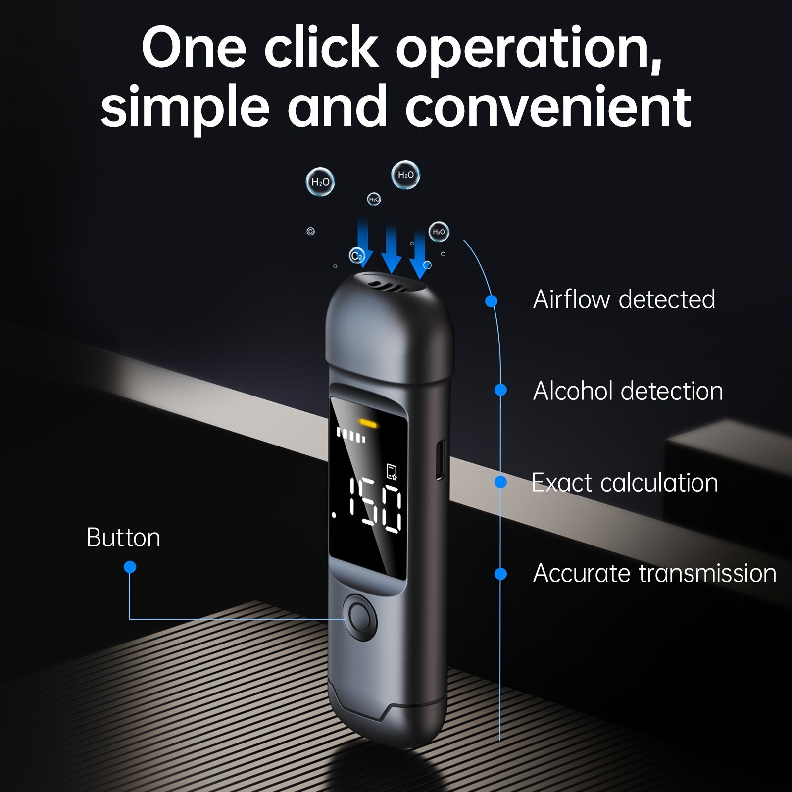 Probador de alcohol portátil con pantalla LCD y batería recargable

Source:
Portable Breathalyzer Alcohol Tester with LCD Display and Rechargeable Battery