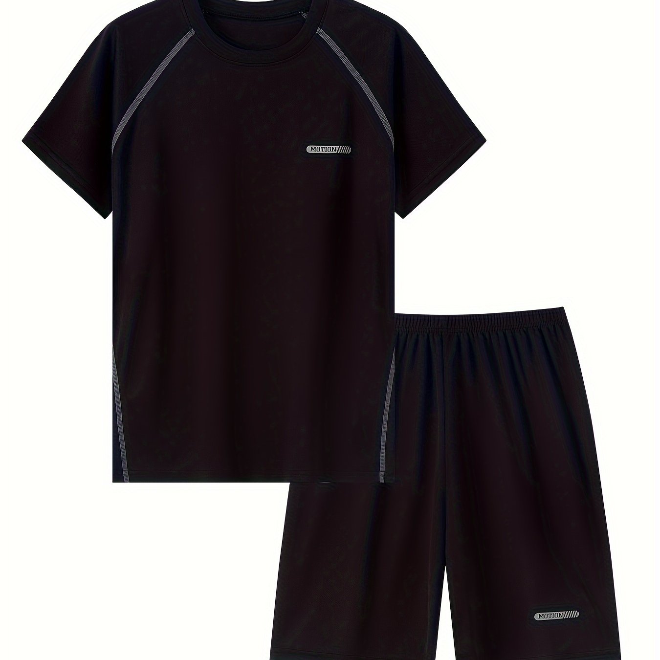 Boys Summer Athletic Set 13-16 Quick-Dry Polyester T-Shirt and Shorts Casual
