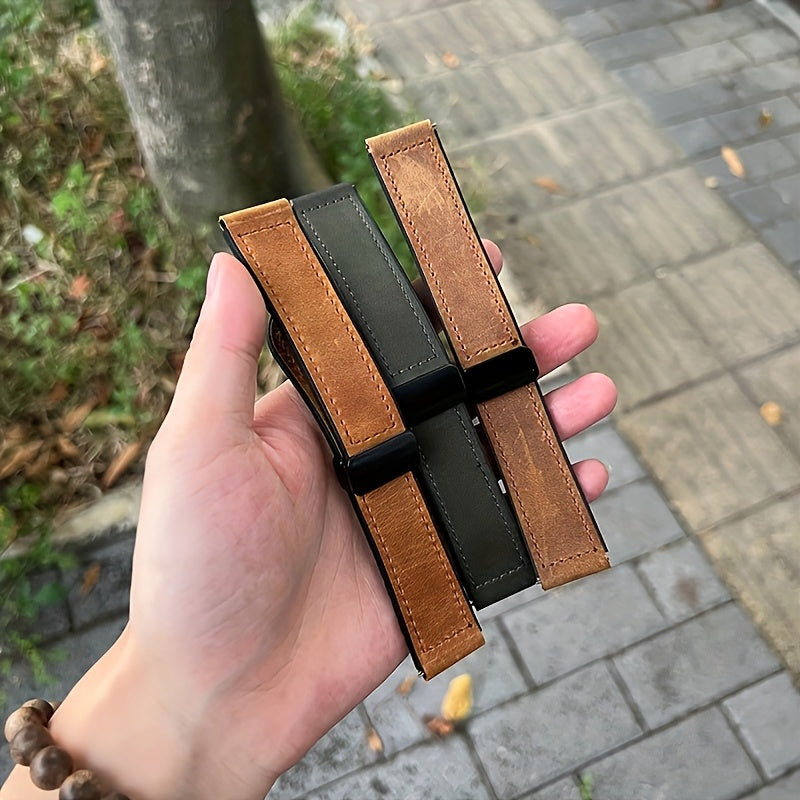 Green Silicone Watch Strap for Smartwatches with Magnetic Metal Clasp Compatible with Galaxy Garmin Xiaomi Huawei