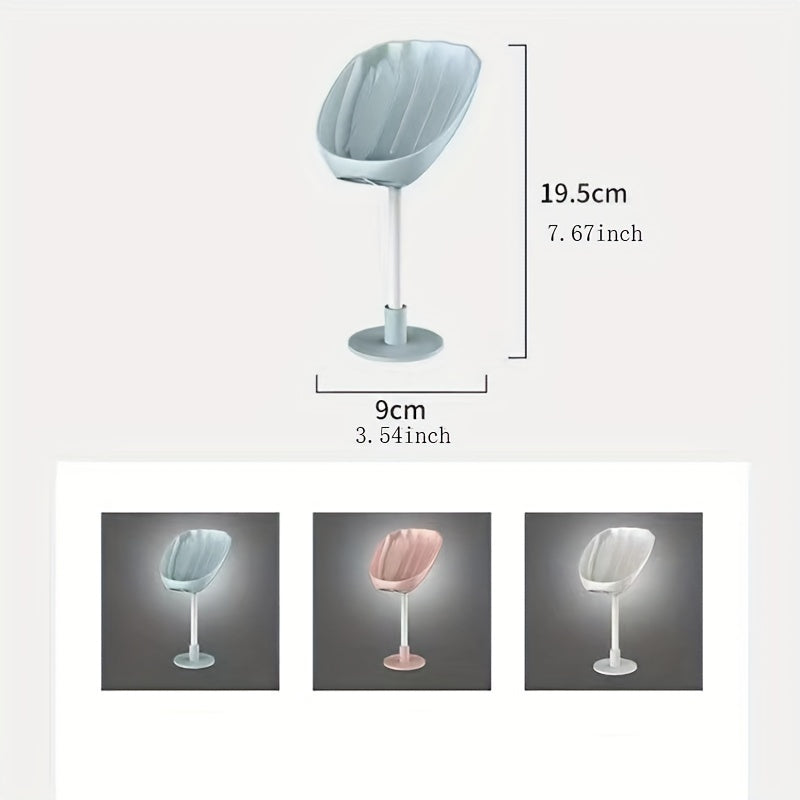 Zinapoyasiz osonlik bilan devorga o'rnatiladigan, hammom uchun mustahkam plastik oval sabun ushlagich.