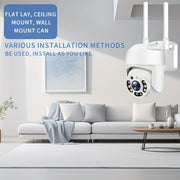 2MP WiFi Security Camera with AI Human Detection Pan Tilt Zoom Two-Way Audio Outdoor Surveillance