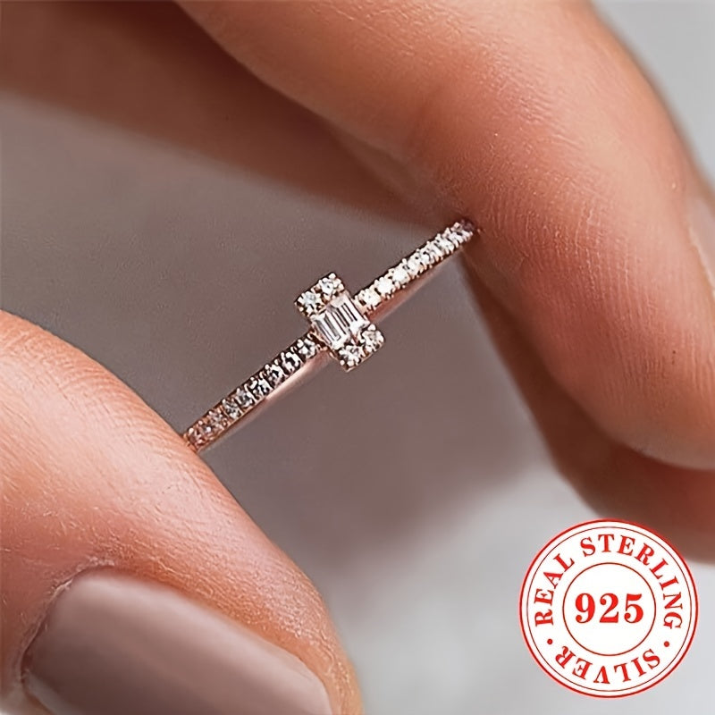 Sterling Silver Bridal Ring Set with Synthetic Zirconia Cross Infinity Design for Women