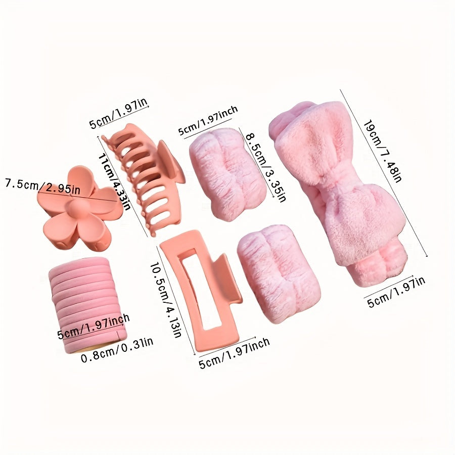 Valentine's Day Gift Set Hair Clips Hair Ties Wrist Towel 16 Pieces