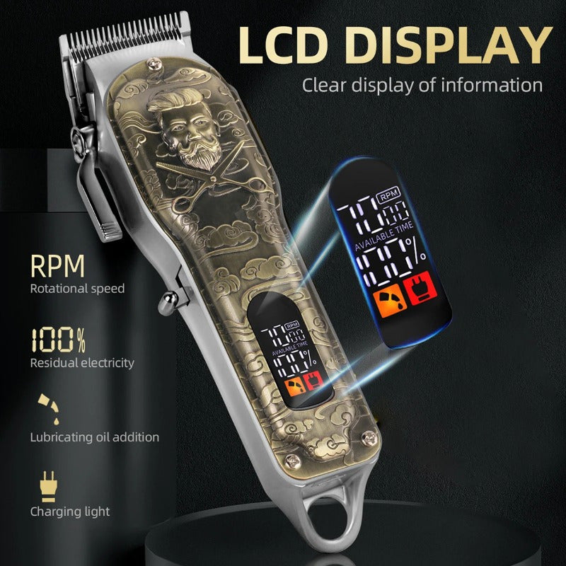 Professional Hair Clippers for Men Cordless USB Rechargeable 9 Guide Combs