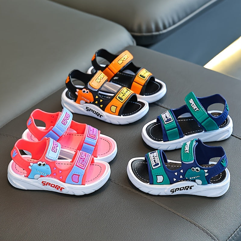 Kids Summer Sandals for Boys and Girls Breathable Soft Sole Beach Footwear with Hook-and-Loop Closure