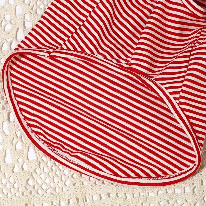 Small Pet Vest Knit Striped Pullover Machine Washable for Dogs and Cats