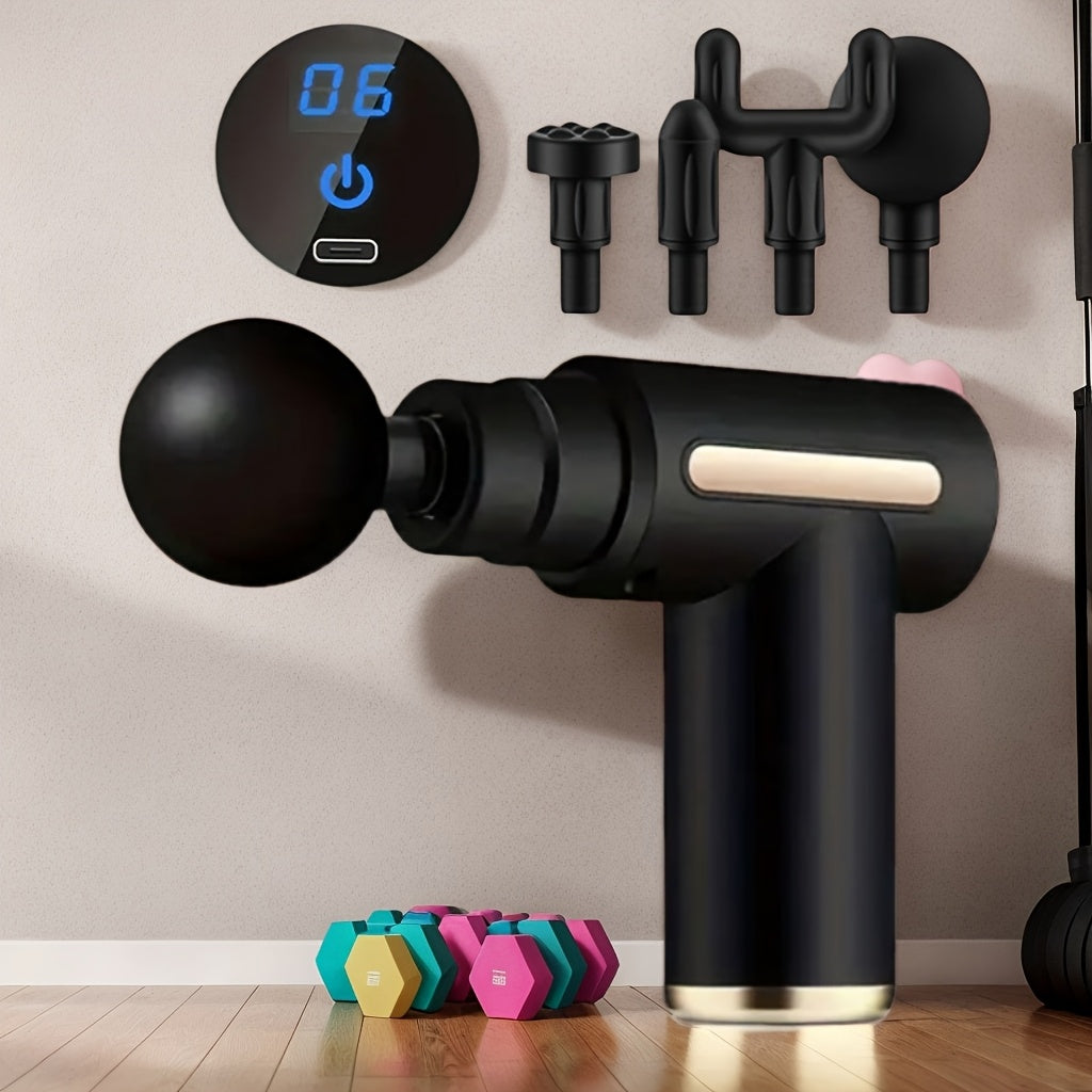 Portable Deep Tissue Massage Gun with 6-Speed Strike for Body Back and Neck Relaxation