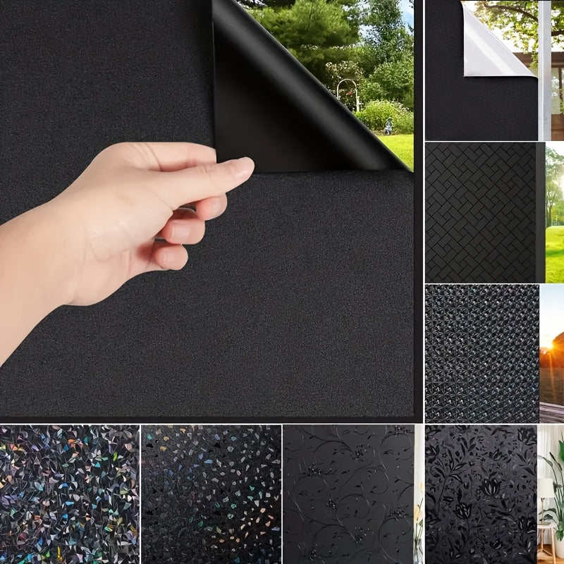 Película para ventanas con patrón de tulipán esmerilado vintage, 1 pieza, cobertura de privacidad opaca