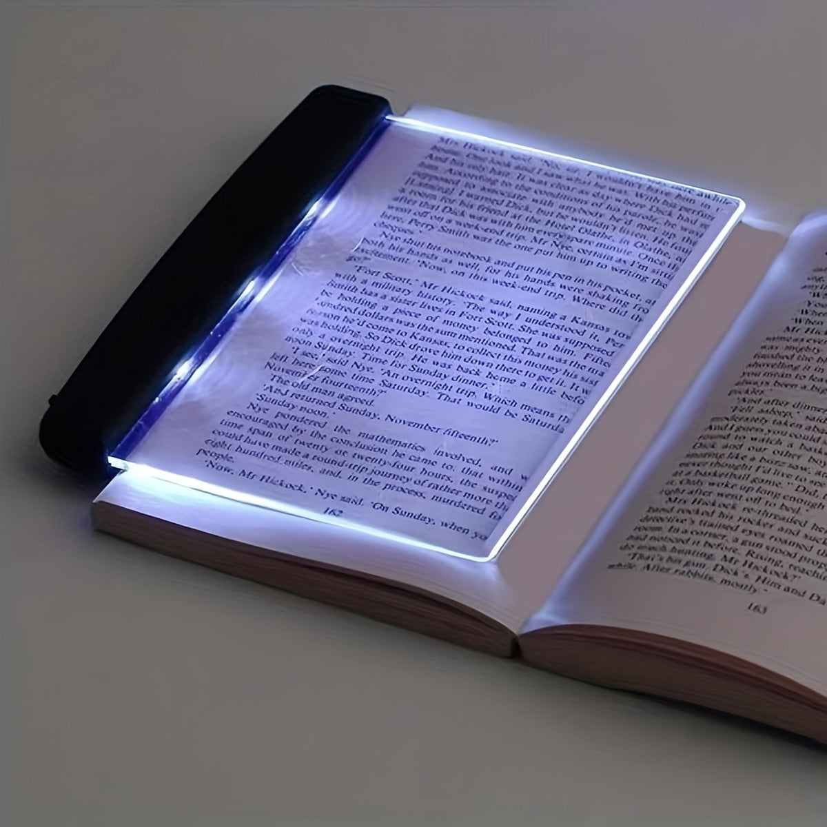Lámpara de lectura LED para tableta con pantalla táctil suave, almacenamiento de libros incorporado, lámpara nocturna amigable con los ojos para cama, viajes o estudiantes